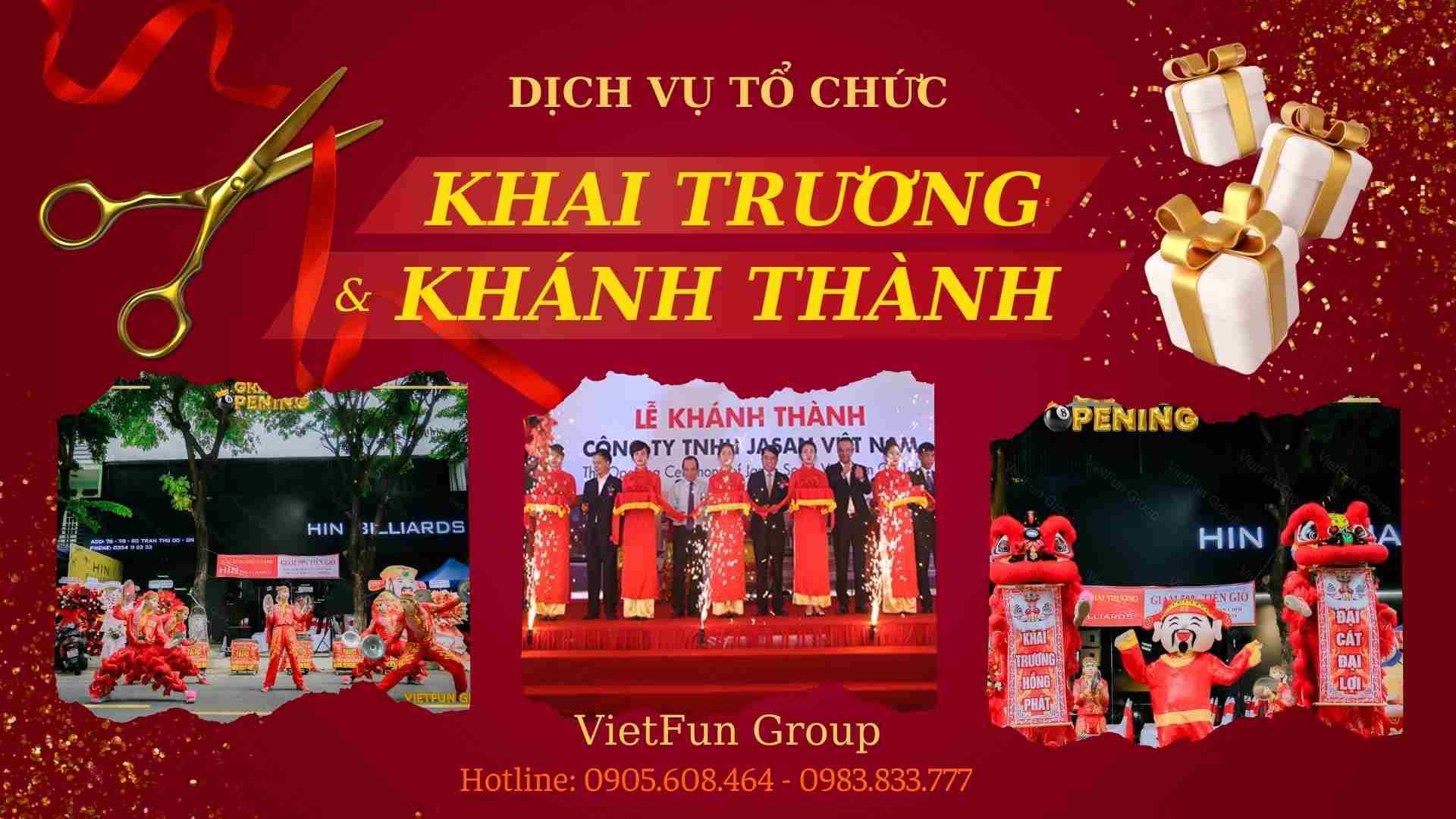 Dịch Vụ Tổ Chức Khai Trương - Khánh Thành Chuyên Nghiệp Tại VietFun Group